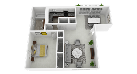1 Bedroom, 1 Bathroom 683 Sq. Ft. at Olde Towne Apartments in Middletown, OH